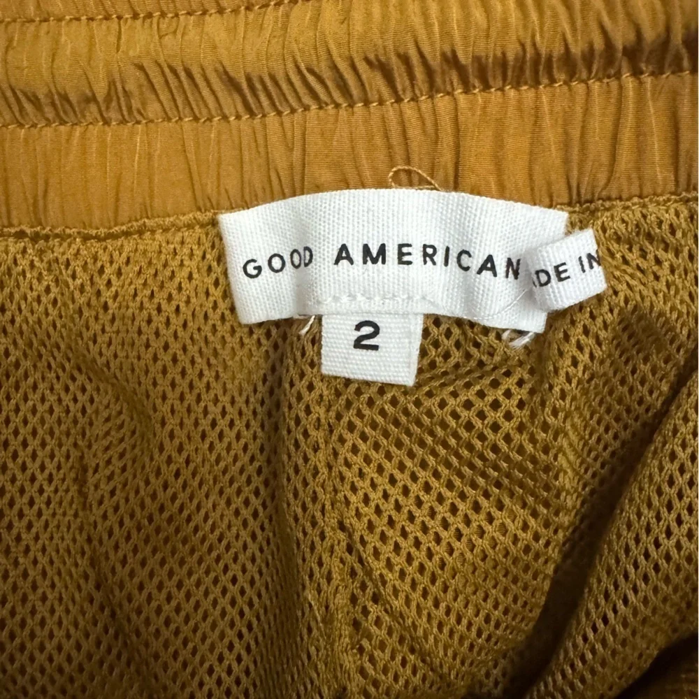 NWT Good American Rust Brown Jogger Track Pants Size 2 - Picture 3 of 5